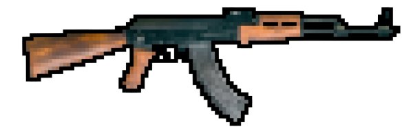 АК-47 автомат пиксельный