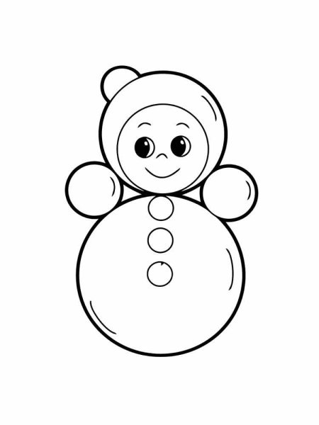 Неваляшка раскраска для малышей