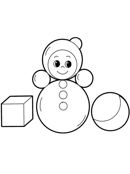 Неваляшка игрушка раскраска