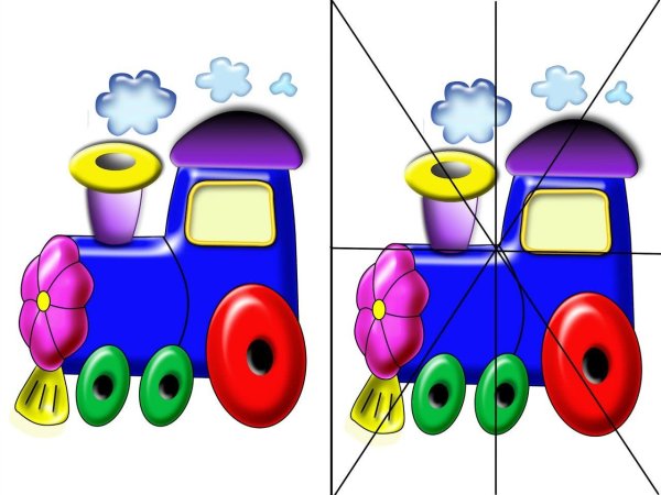 Разрезные пазлы для малышей