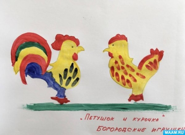 Богородская игрушка Петушки