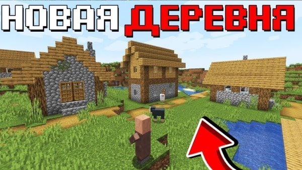 Переехал в деревню жителей в МАЙНКРАФТЕ