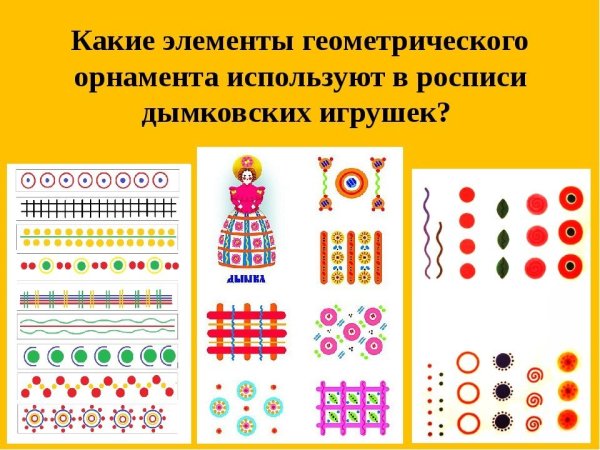 Дымковская игрушка элементы росписи для детей