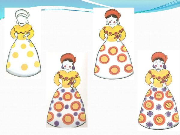 Дымковская игрушка Барыня средняя группа