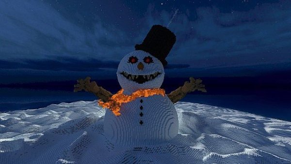 Снеговик из МАЙНКРАФТА В реальной жизни