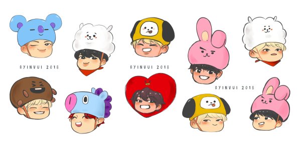 BTS игрушки bt21 имена