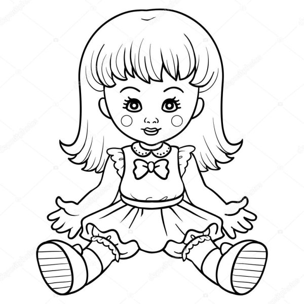 Кукла для детей черно белые