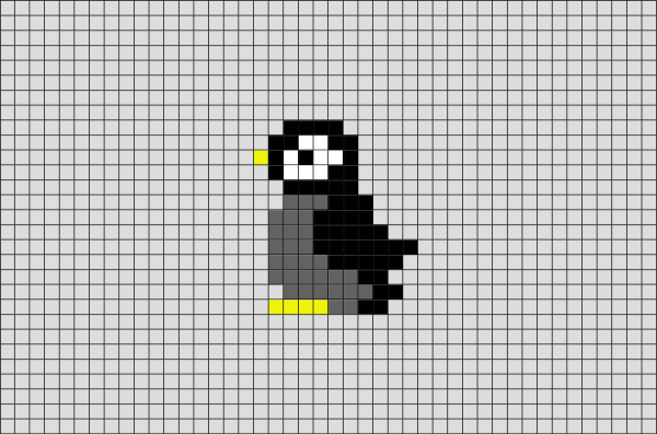 Пингвин Pixel Art