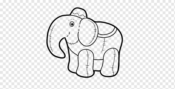 Слон игрушка раскраска