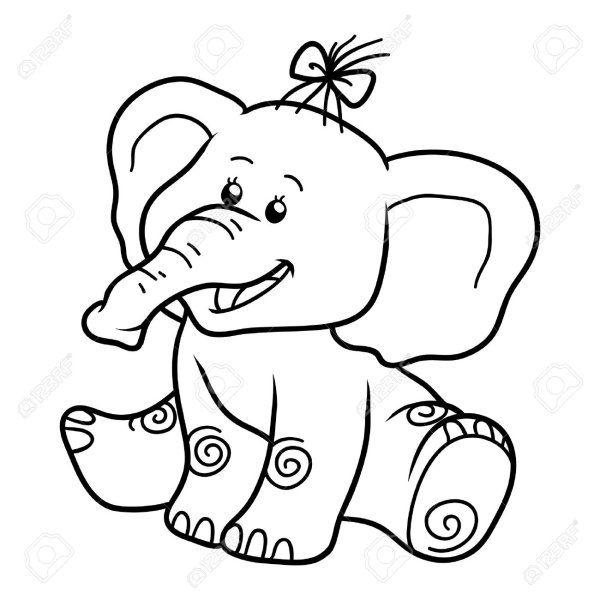 Игрушка Слоненок для раскрашивания