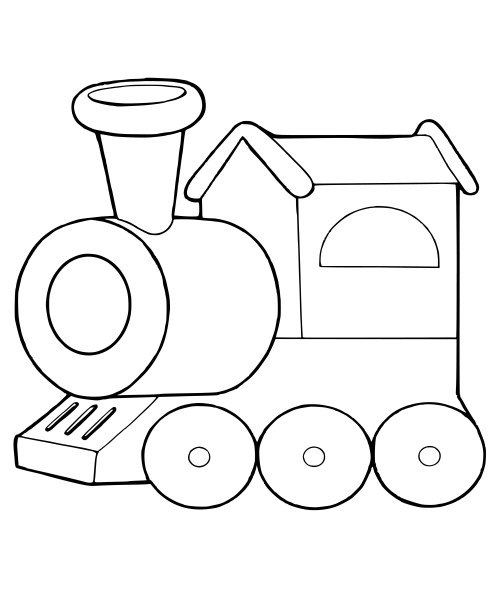 Раскраска паровозик