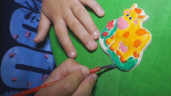Роспись гипсовых фигурок акриловыми красками