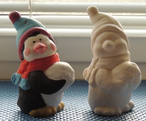 Новогодние игрушки из гипса