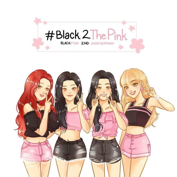 Группа BLACKPINK рисунок
