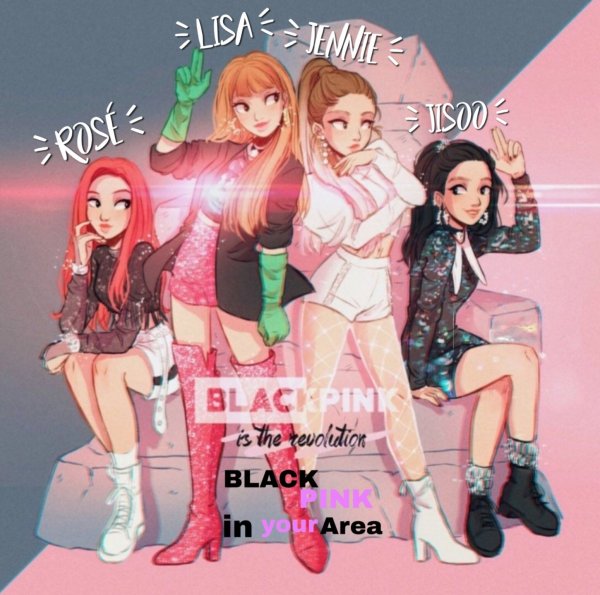 Группа BLACKPINK аниме