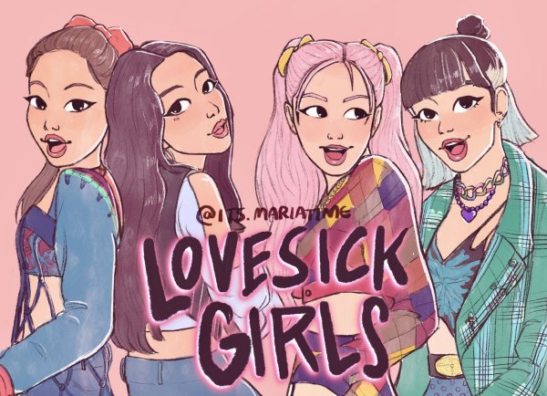 Арты Блэк Пинк Lovesick girls