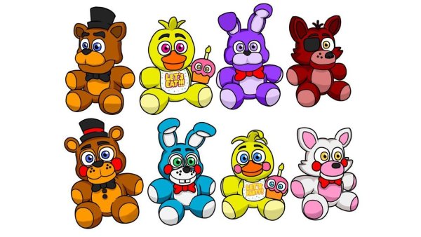 ФНАФ игрушки для срисовки