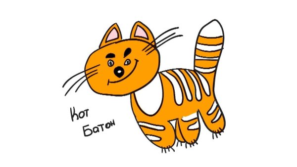 Рисунки милые кот батон
