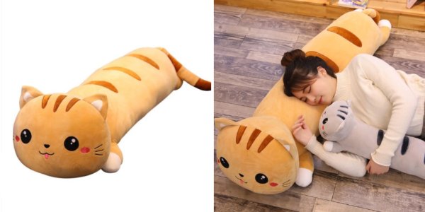 Кот подушка длинный