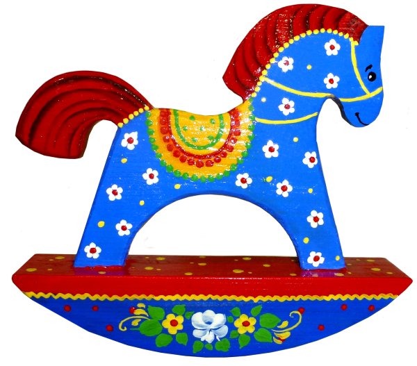 Русская деревянная игрушка лошадка