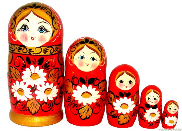 Матрешка Хохлома вектор