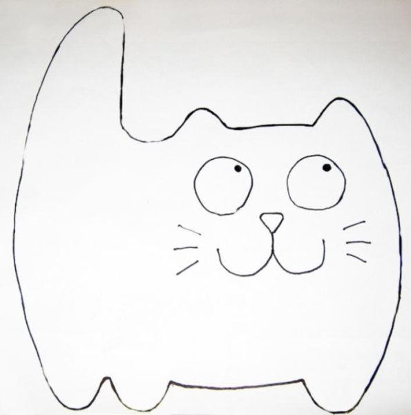 Котик из фетра выкройка