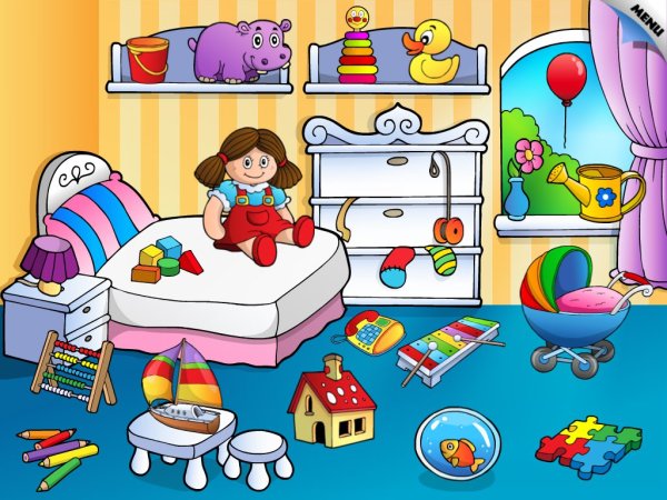 Ребенок в комнате с игрушками
