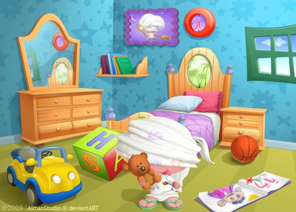 Детская комната иллюстрация