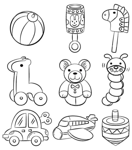 Toys раскраска