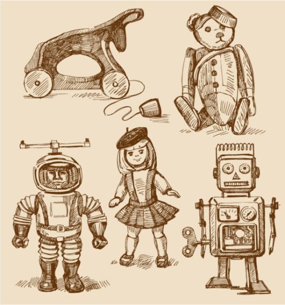 Старинная игрушка рисунок