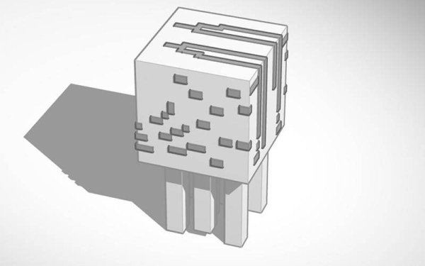 Ghast майнкрафт 3d