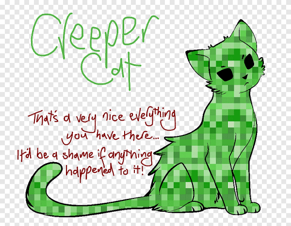 Кот с КРИПЕРОМ