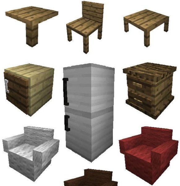 Minecraft 1.12.2 Mod мебель