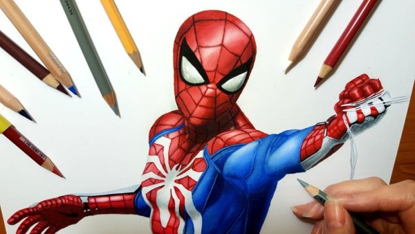Spider man ps4 рисунок