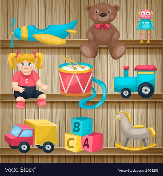 Игрушки на полках
