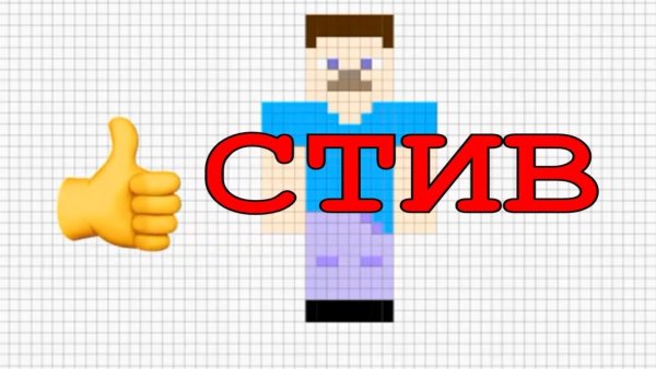 Рисунки по клеточкам Стив
