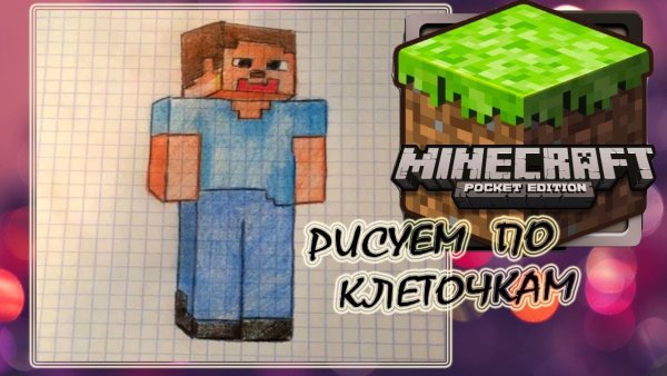 Стив из МАЙНКРАФТА по клеткам