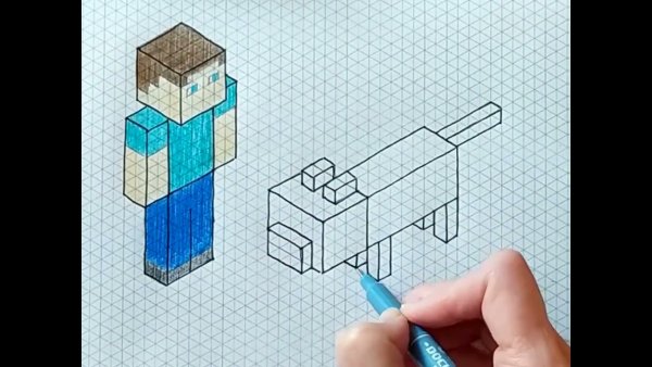 Как нарисовать Стива из МАЙНКРАФТА