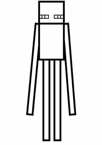 Раскраска Minecraft Enderman