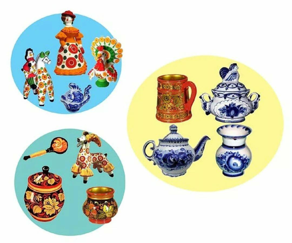 Гжель Хохлома Дымковская