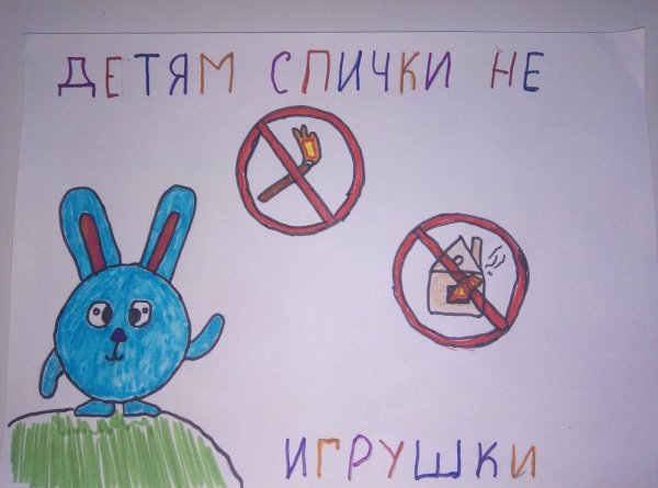 Плакат на тему спички детям не игрушка