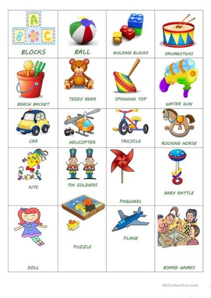 Toys карточки для детей