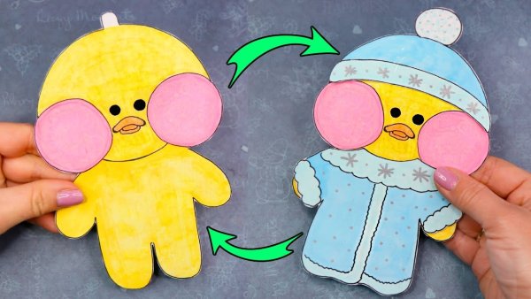 Уточка лалафанфан из бумаги