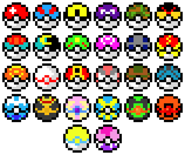 Покебол Pixel Art
