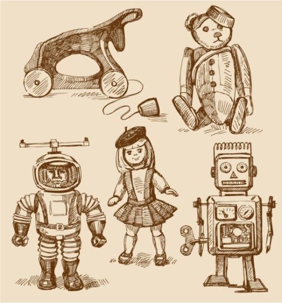 Старинная игрушка рисунок
