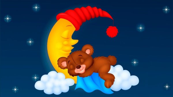 Медвежонок спит на Луне