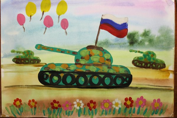 Танк рисунок детский