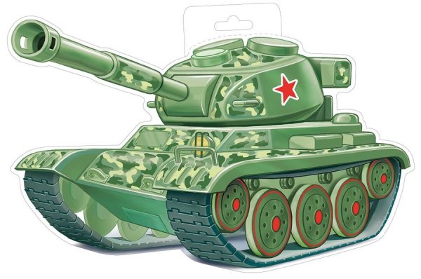 Плакат вырубной "танкист"