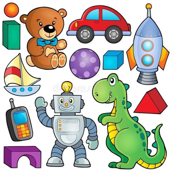 Игрушки для мальчиков вектор