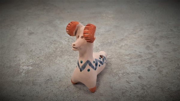 Барашек глиняная игрушка